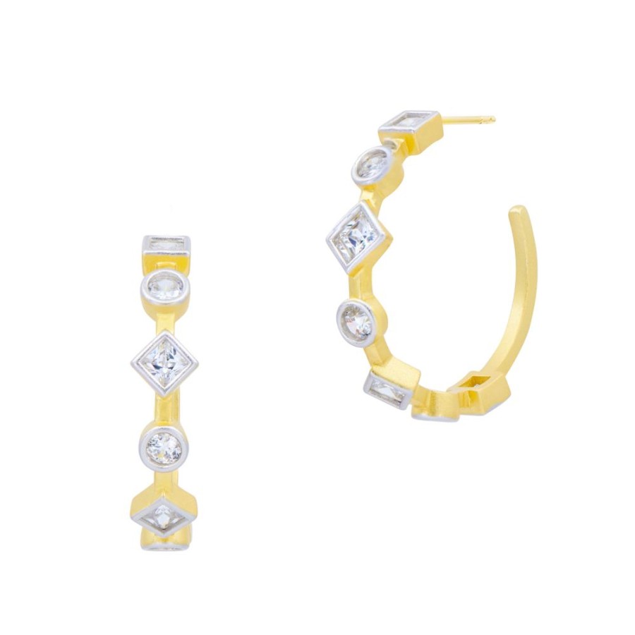 Jewelry Freida Rothman | Midnight Mosaic Hoop Earrings