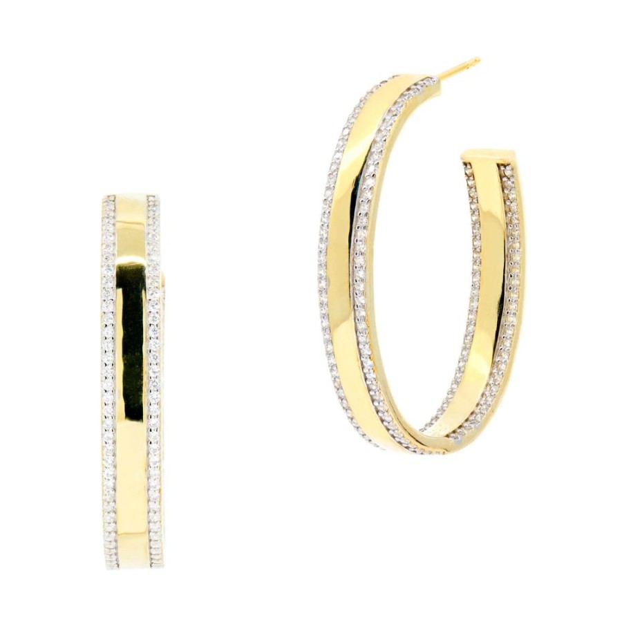 Jewelry Freida Rothman | Reflections Medium Hoop Earrings