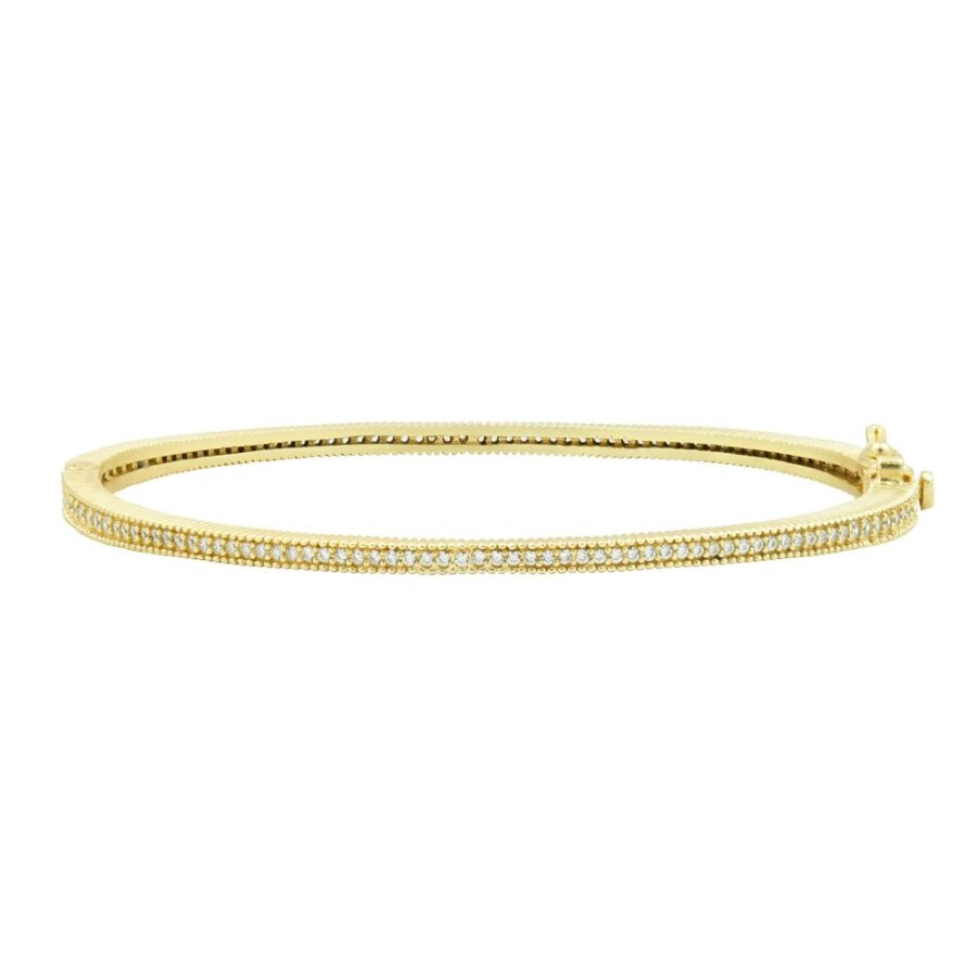 Jewelry Freida Rothman | The Classic Pave Hinge Bangle