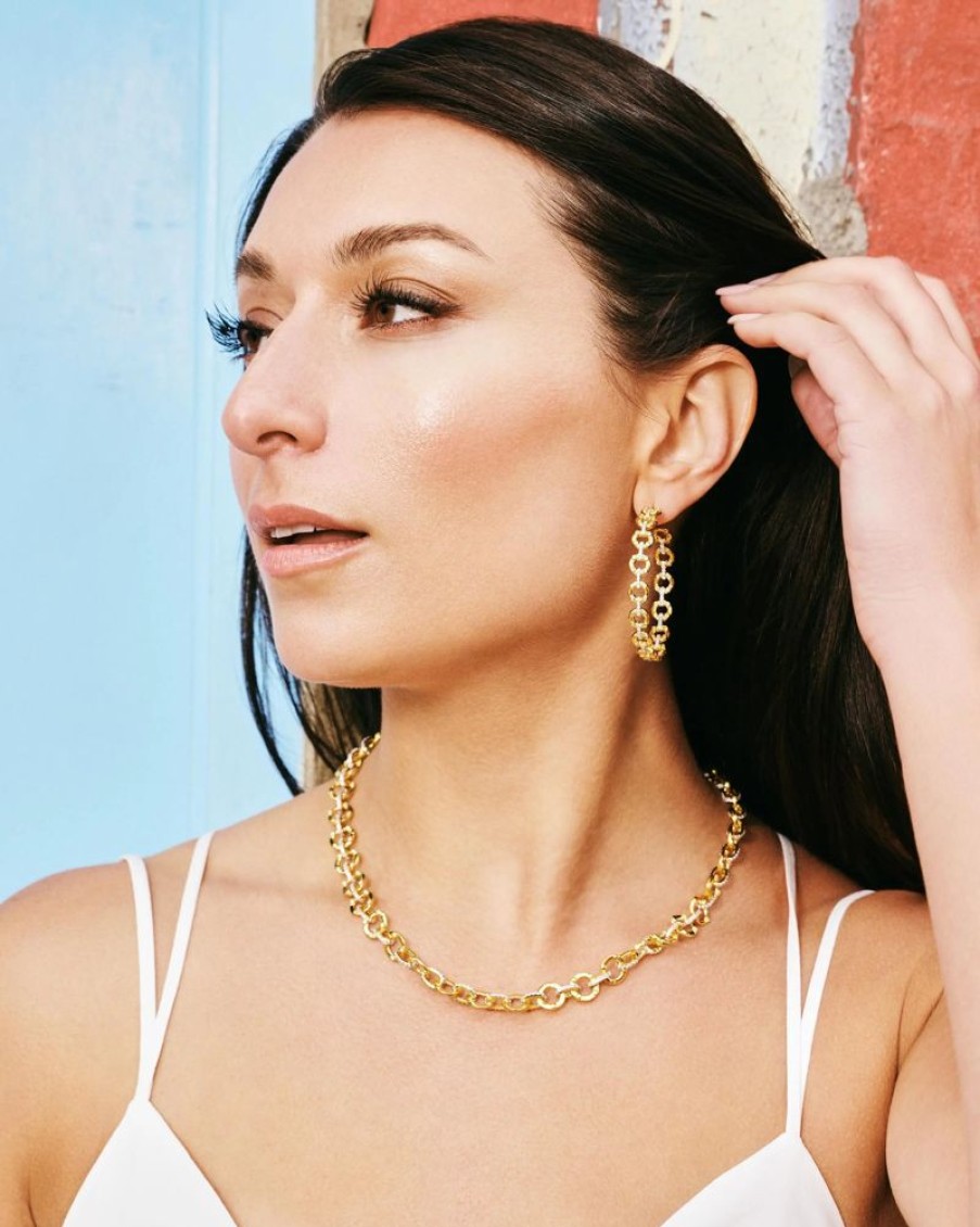 Jewelry Freida Rothman | Chain Link Hoop Earrings