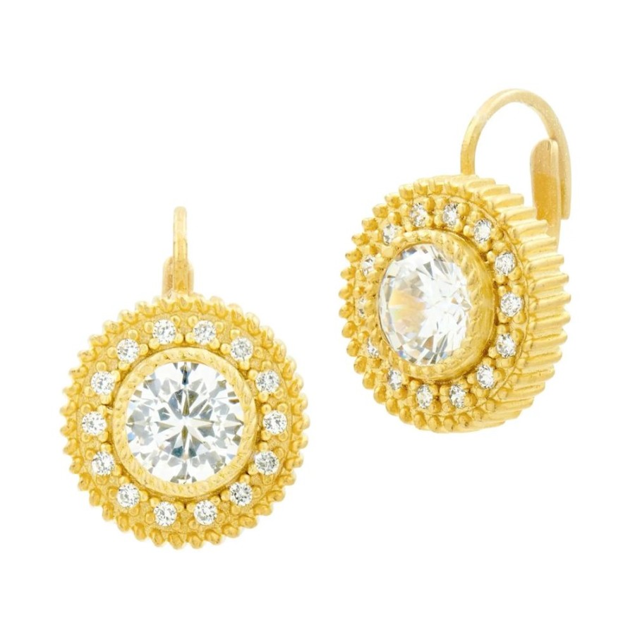 Jewelry Freida Rothman | Nautical Button Lever Back Earring