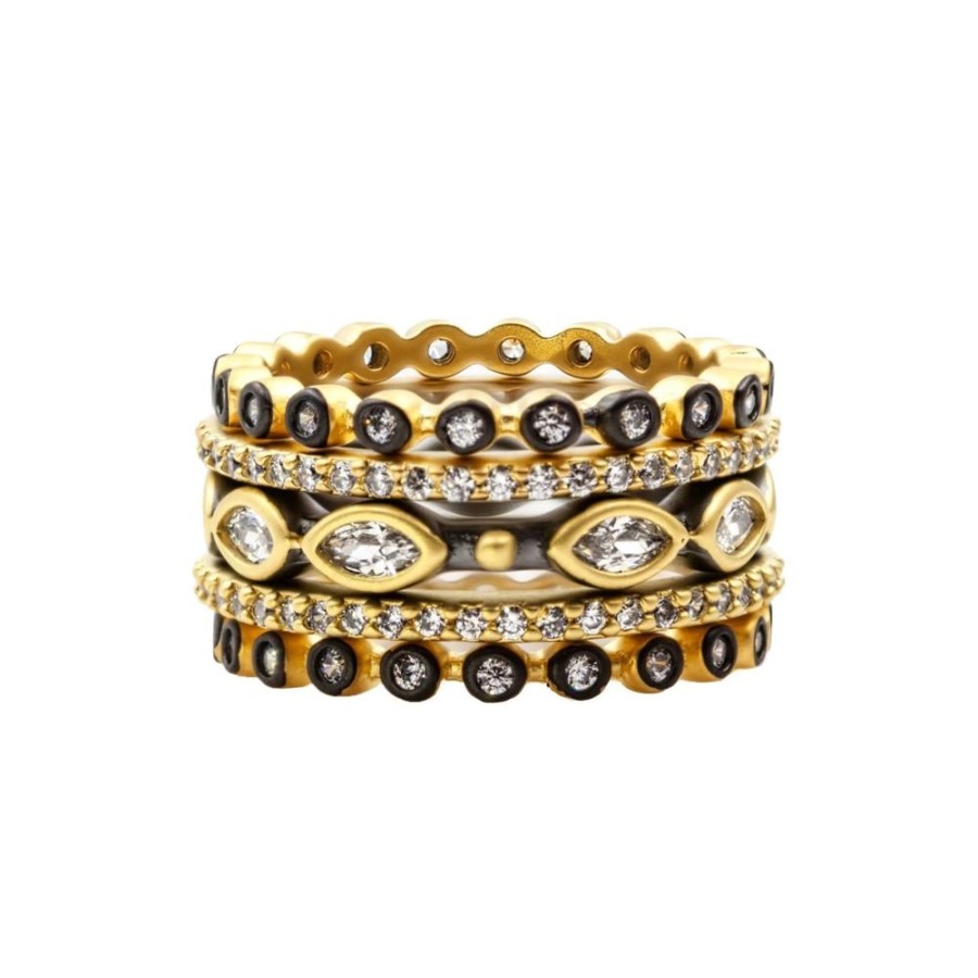 Jewelry Freida Rothman | Signature Marquise Station Ring Stack