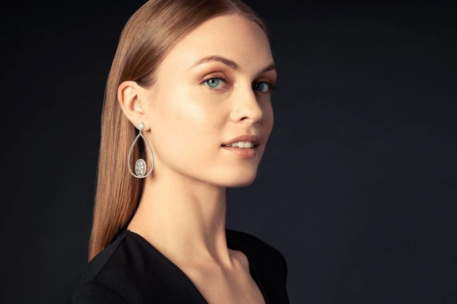 Jewelry Freida Rothman | Rose D'Or Open Teardrop Earrings