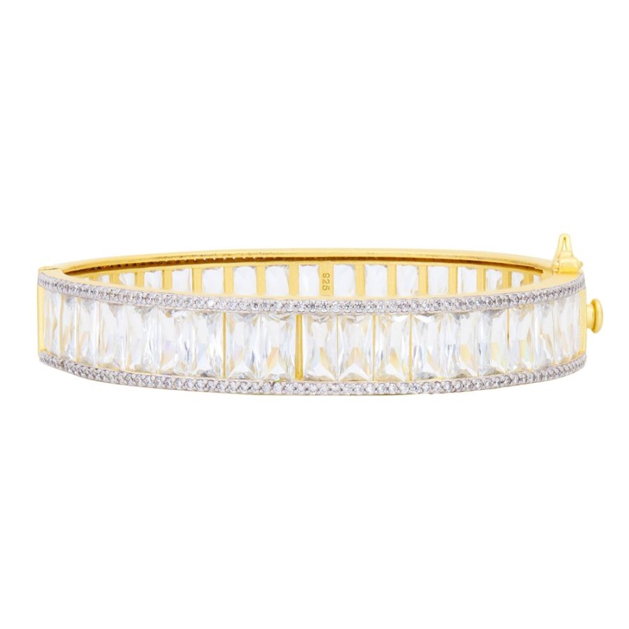 Jewelry Freida Rothman | Midnight Tri-Tone Twilight Hinge Bracelet Clear