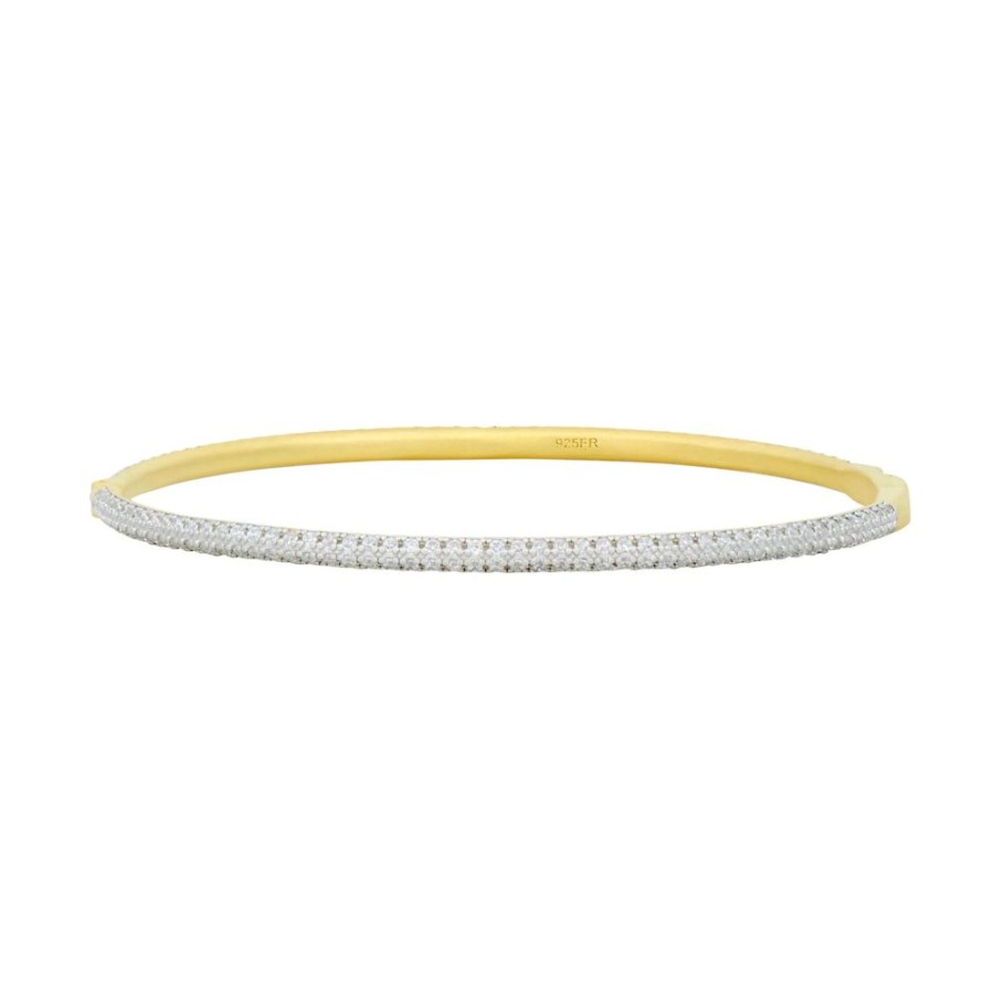 Jewelry Freida Rothman | Blossoming Pave Hinge Bangle