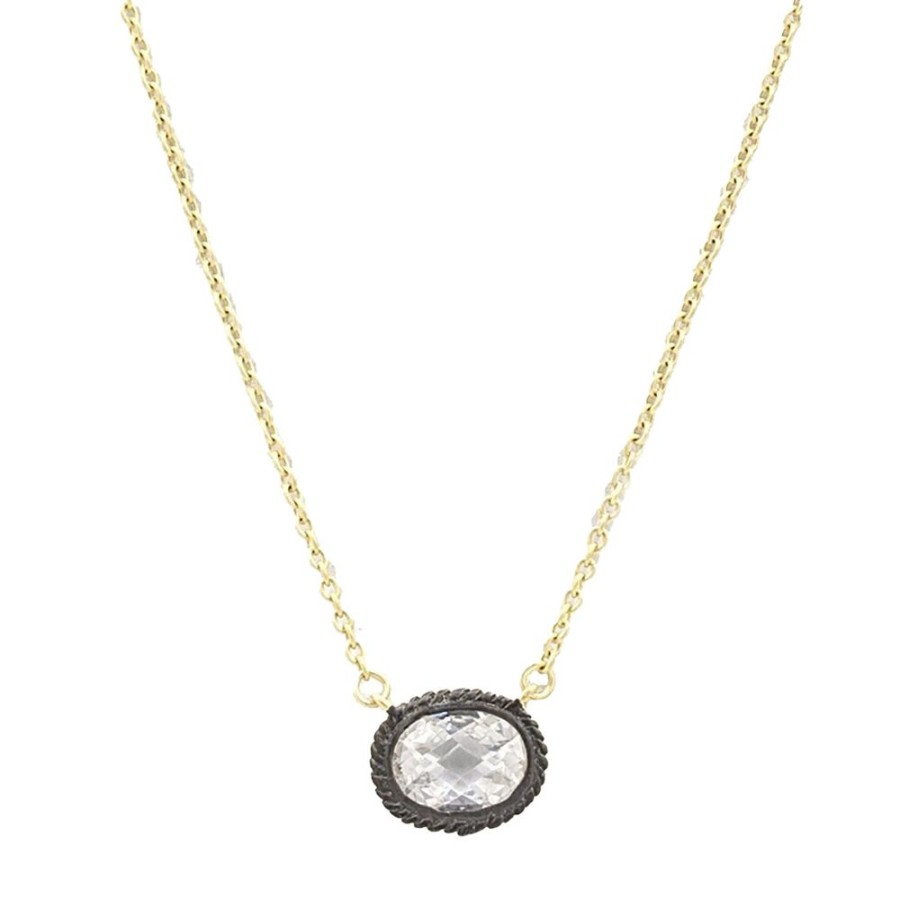 Jewelry Freida Rothman | Raindrop Pendant Necklace Gold & Black