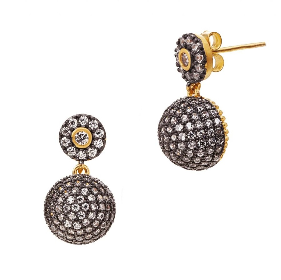 Jewelry Freida Rothman | Pave Dome Drop Earrings