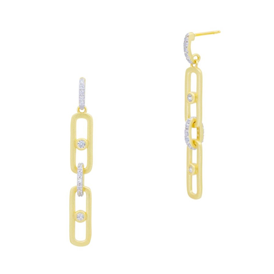 Jewelry Freida Rothman | Midnight Nocturnal Chain Link Drop Earrings