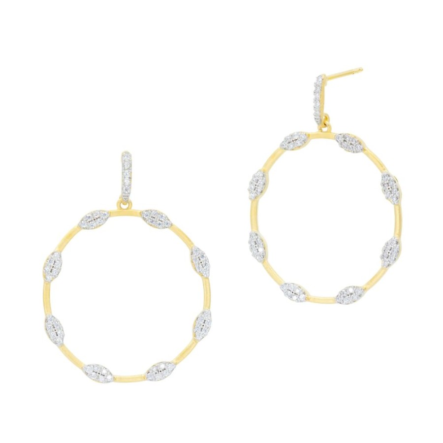 Jewelry Freida Rothman | Sparkling Open Hoop Earrings