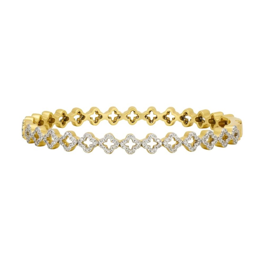 Jewelry Freida Rothman | Nautical Clover Hinge Bangle