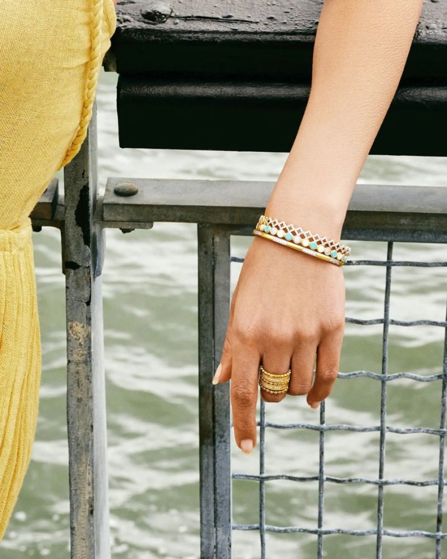 Jewelry Freida Rothman | Nautical Clover Hinge Bangle