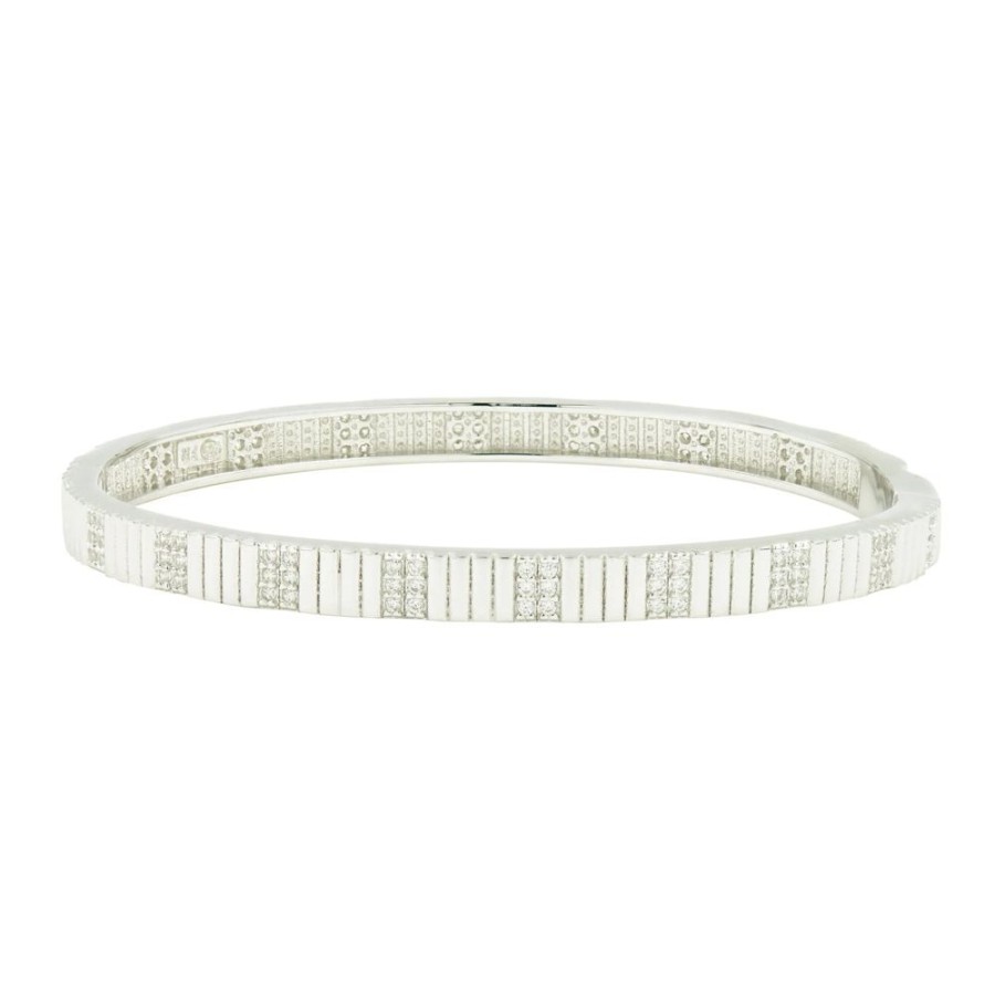 Jewelry Freida Rothman | Sleek Pave Hinge Bangle