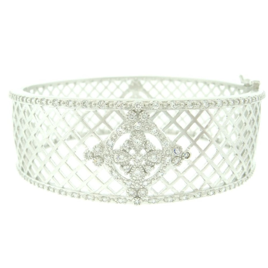 Jewelry Freida Rothman | Floral Station Criss Cross Open Bangle