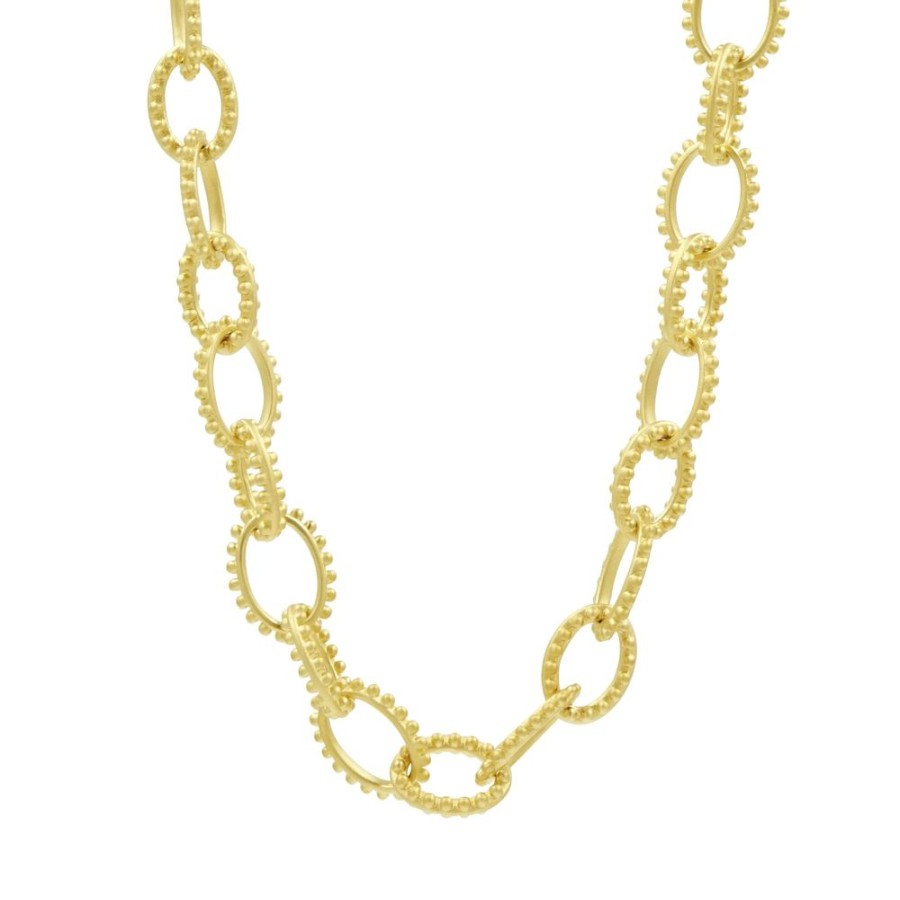 Jewelry Freida Rothman | Textured Heavy Link Toggle Necklace