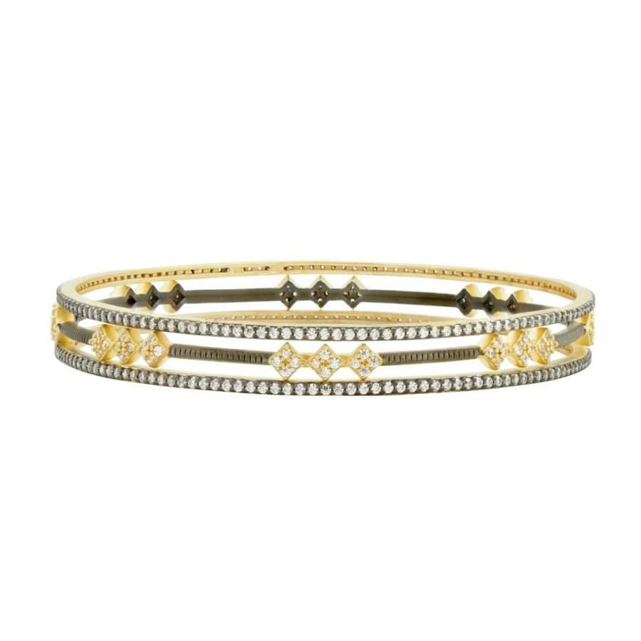 Jewelry Freida Rothman | Rose D'Or 3-Stack Slide Bangles