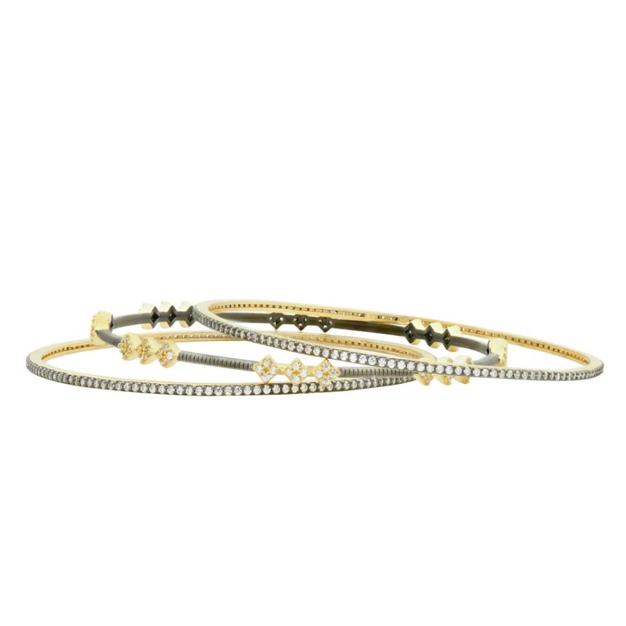 Jewelry Freida Rothman | Rose D'Or 3-Stack Slide Bangles