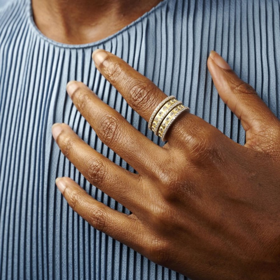 Jewelry Freida Rothman | Two Tone 5-Stack Ring