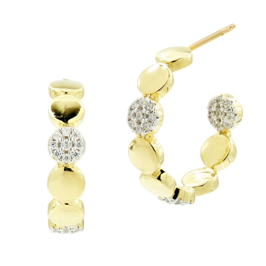 Jewelry Freida Rothman | Radiance Pave Station Hoop Earring