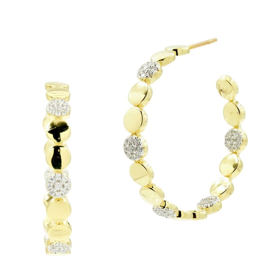 Jewelry Freida Rothman | Radiance Pave Station Hoop Earring