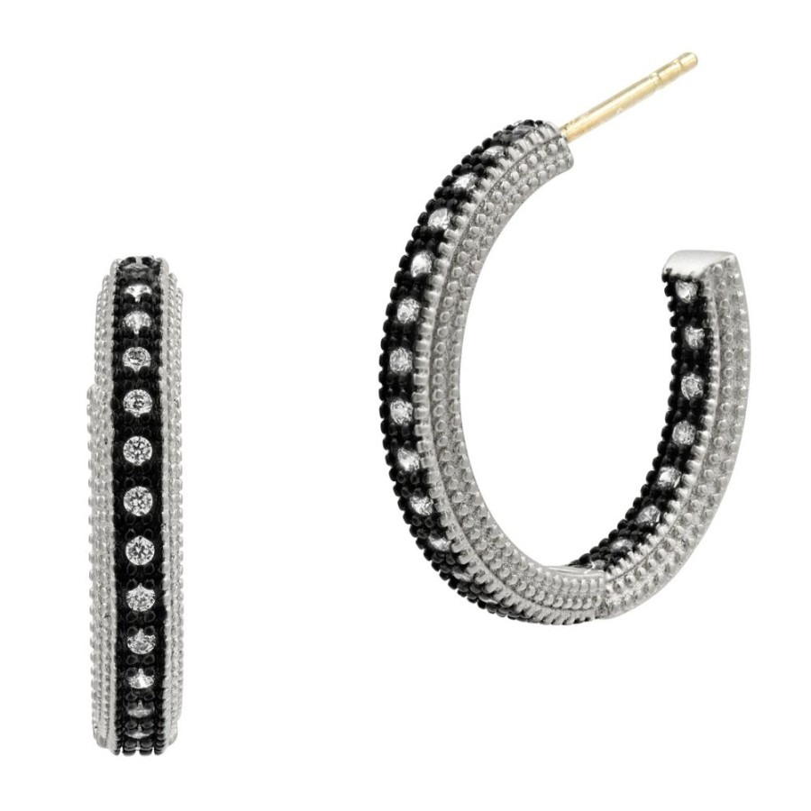 Jewelry Freida Rothman | Classic Pave Hoop Earrings