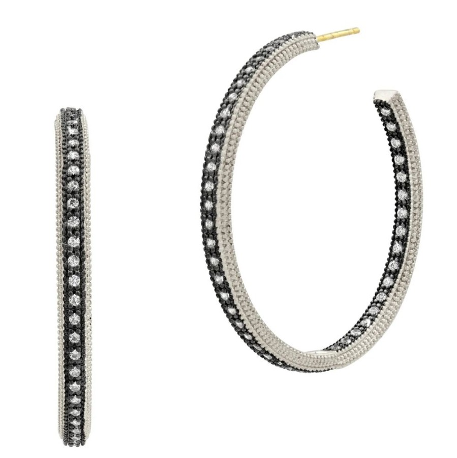 Jewelry Freida Rothman | Classic Pave Hoop Earrings