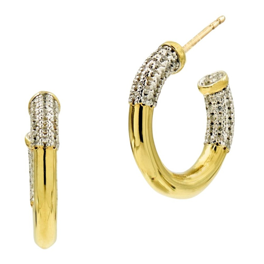 Jewelry Freida Rothman | Freida Rothman Miss Modern Sleek Hoop Earrings