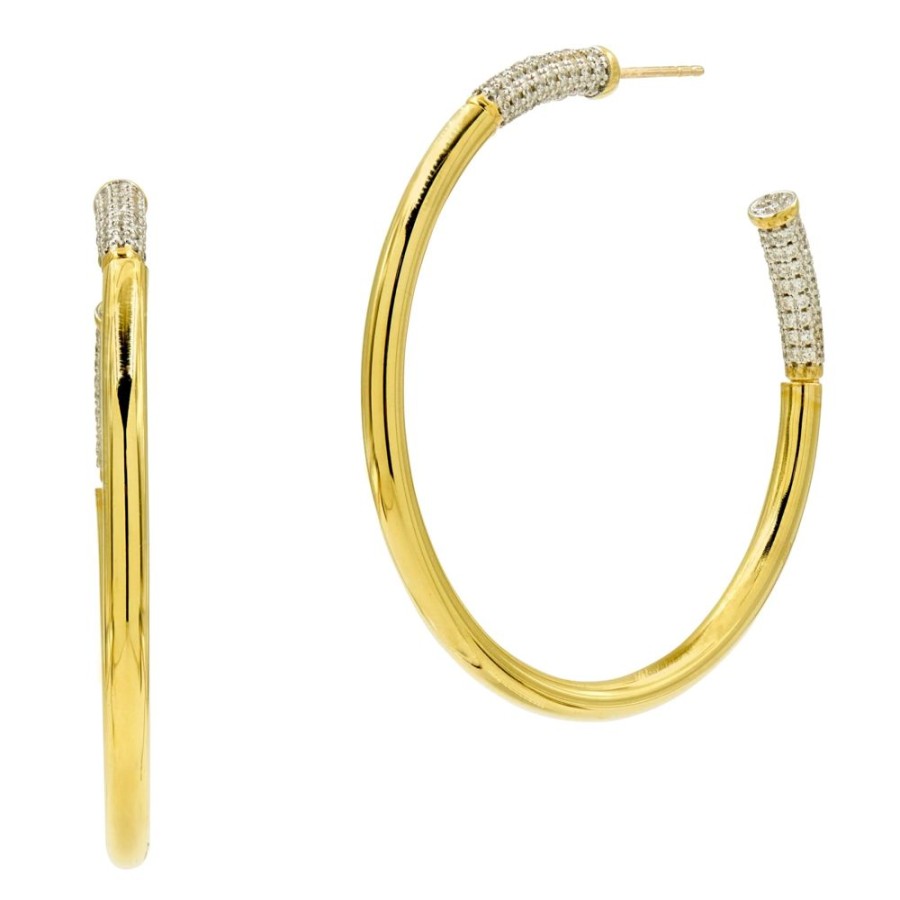 Jewelry Freida Rothman | Freida Rothman Miss Modern Sleek Hoop Earrings