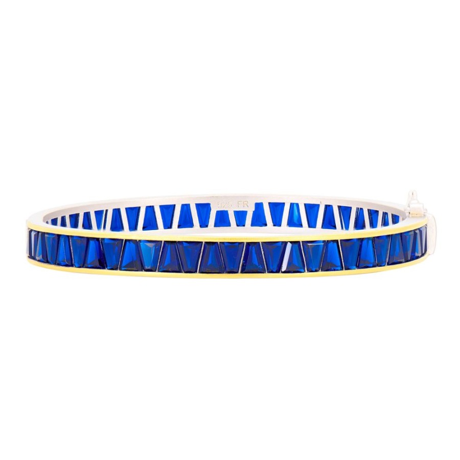 Jewelry Freida Rothman | Midnight Tri-Tone Twilight Thin Hinge Bracelet Blue