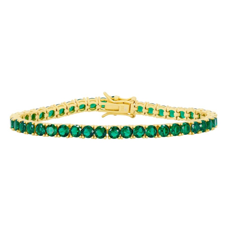 Jewelry Freida Rothman | Midnight Tri-Tone Twilight Tennis Bracelet Green