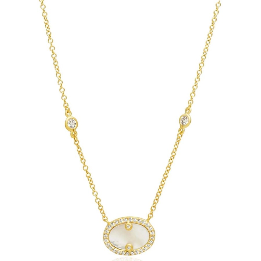 Jewelry Freida Rothman | Hint Of Sparkle Gold Pendant Necklace