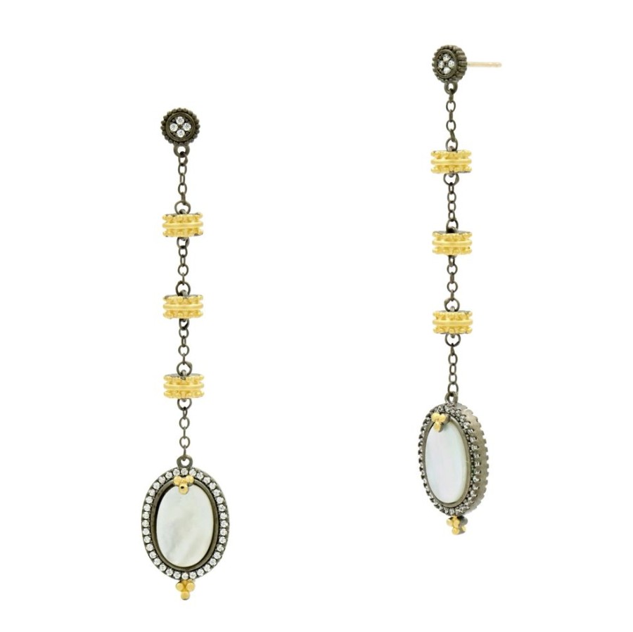 Jewelry Freida Rothman | Imperial Mother Of Pearl Linear Drop Earrings