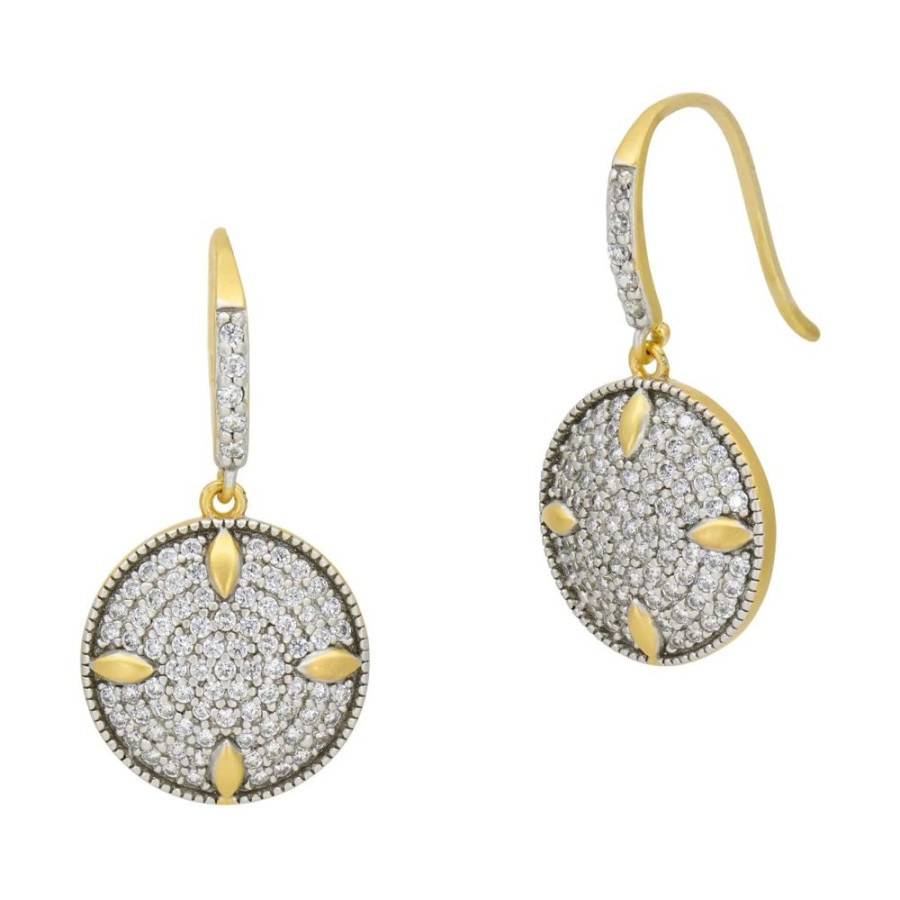 Jewelry Freida Rothman | Petals And Pave Disc Earring