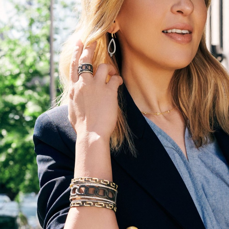 Jewelry Freida Rothman | Signature Grit Chain Link Cigar Band Ring