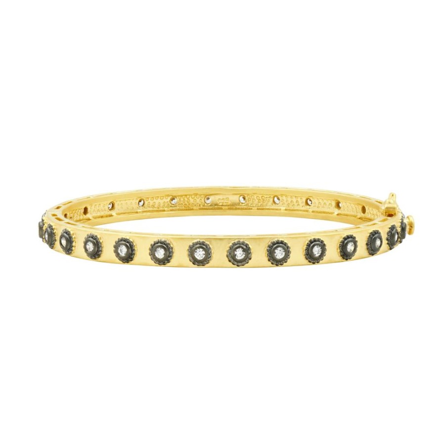 Jewelry Freida Rothman | Studded Eternity Hinge Bangle